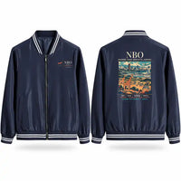Thumbnail for Nairobi Jomo Kenyatta International Airport (NBO) Stylish Jackets - Baseball Collar - Poster - Navy Blue