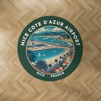 Thumbnail for Nice Côte d’Azur Airport (NCE) Carpets - Carpet Round - Badge - Dark Green