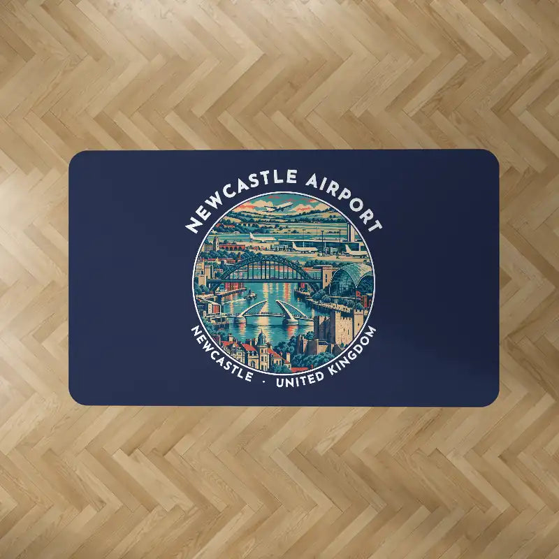 Newcastle International Airport (NCL) Carpets - Carpet Rectangle - Badge - Dark Blue
