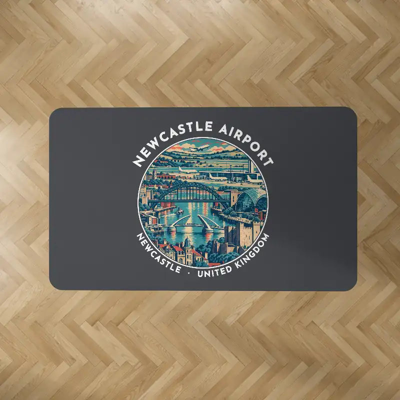 Newcastle International Airport (NCL) Carpets - Carpet Rectangle - Badge - Dark Gray