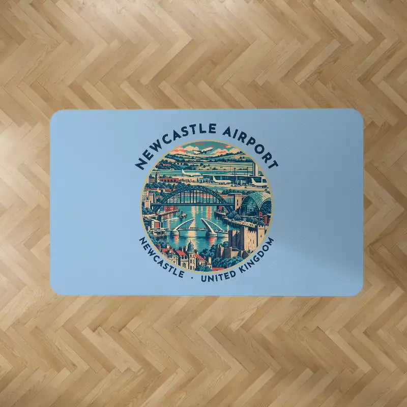 Newcastle International Airport (NCL) Carpets - Carpet Rectangle - Badge - Light Blue