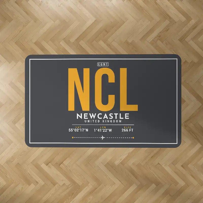 Newcastle International Airport (NCL) Carpets - Carpet Rectangle - ID Tag - Dark Gray