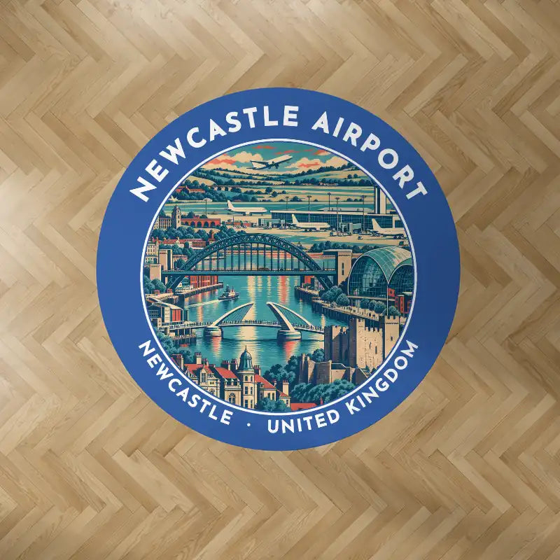 Newcastle International Airport (NCL) Carpets - Carpet Round - Badge - Blue