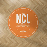 Thumbnail for Newcastle International Airport (NCL) Carpets - Carpet Round - ID Tag + Name - Orange