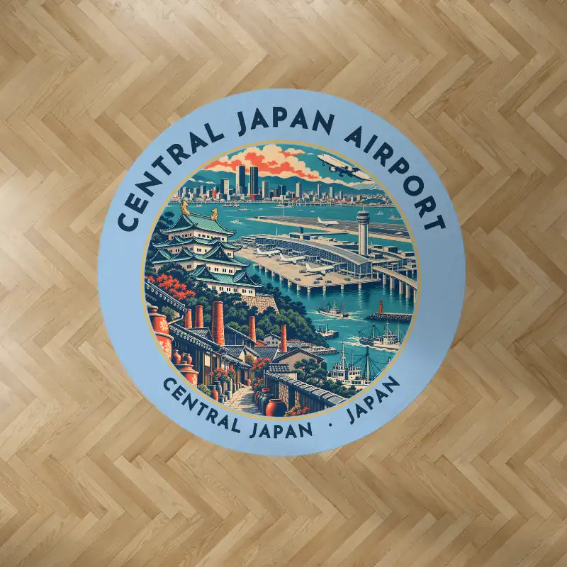 Central Japan International Airport (NGO) Carpets - Carpet Round - Badge - Light Blue