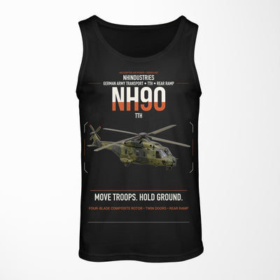 NHIndustries NH90 TTH design on black tank top