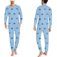 Thumbnail for Nanjing Lukou International Airport (NKG) Pajamas - Men Pajamas - Light Blue