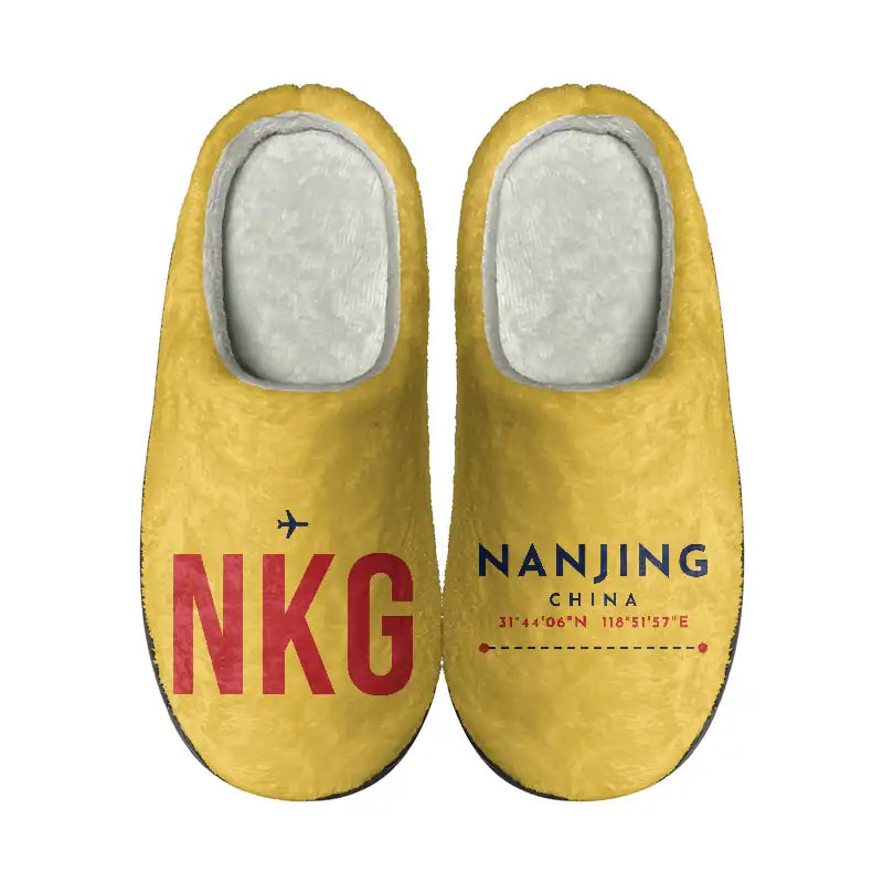 Nanjing Lukou International Airport (NKG) Slippers & Flip Flops - Slippers - Cotton - Code - Different - Yellow