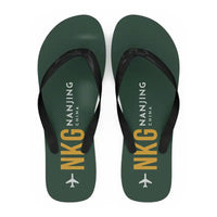Thumbnail for Nanjing Lukou International Airport (NKG) Slippers & Flip Flops - Slippers - Flip Flops - Code - Dark Green