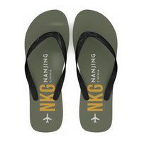 Thumbnail for Nanjing Lukou International Airport (NKG) Slippers & Flip Flops - Slippers - Flip Flops - Code - Green Army