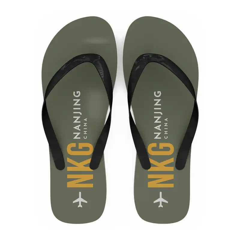 Nanjing Lukou International Airport (NKG) Slippers & Flip Flops - Slippers - Flip Flops - Code - Green Army