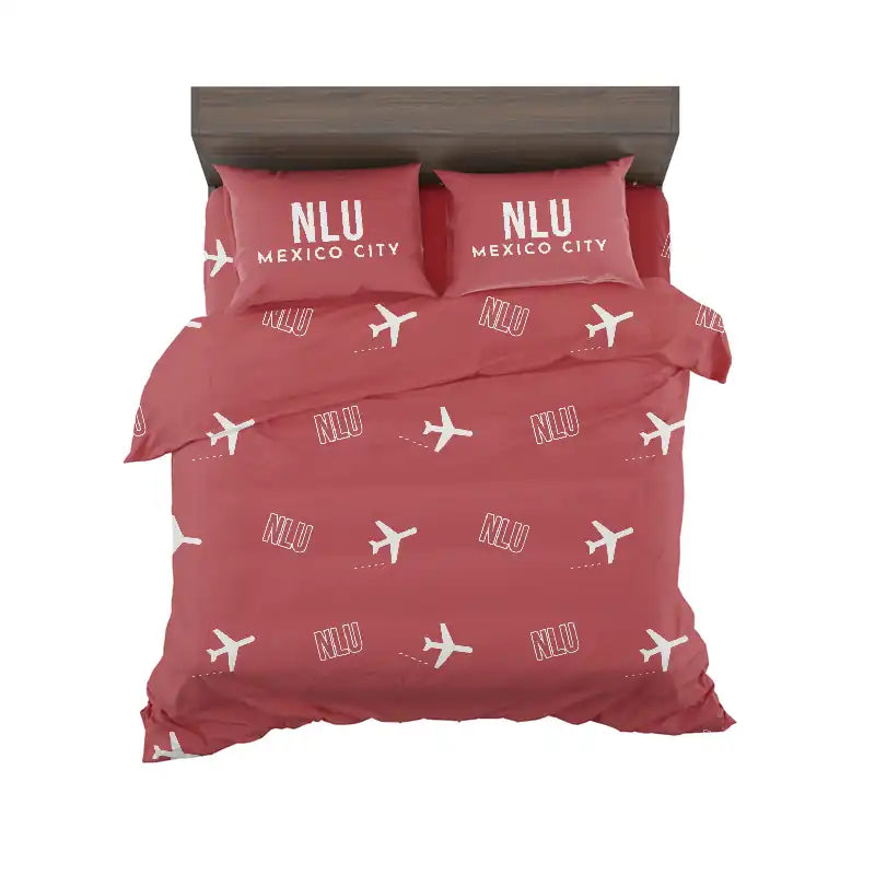 Felipe Ángeles International Airport Mexico City (NLU) Bedding Sets & Blankets - Bedding Set - Pattern - Red