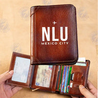 Thumbnail for Felipe Ángeles International Airport Mexico City (NLU) Leather Wallets - Printed Leather Wallet - Code