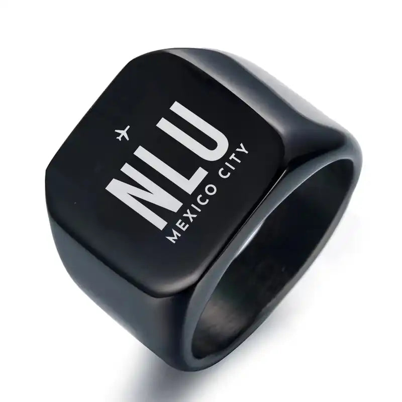 Felipe Ángeles International Airport Mexico City (NLU) Rings - Ring - Black