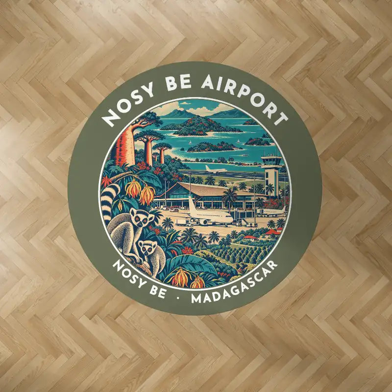 Nosy Be International Airport (NOS) Carpets - Carpet Round - Badge - Green Army
