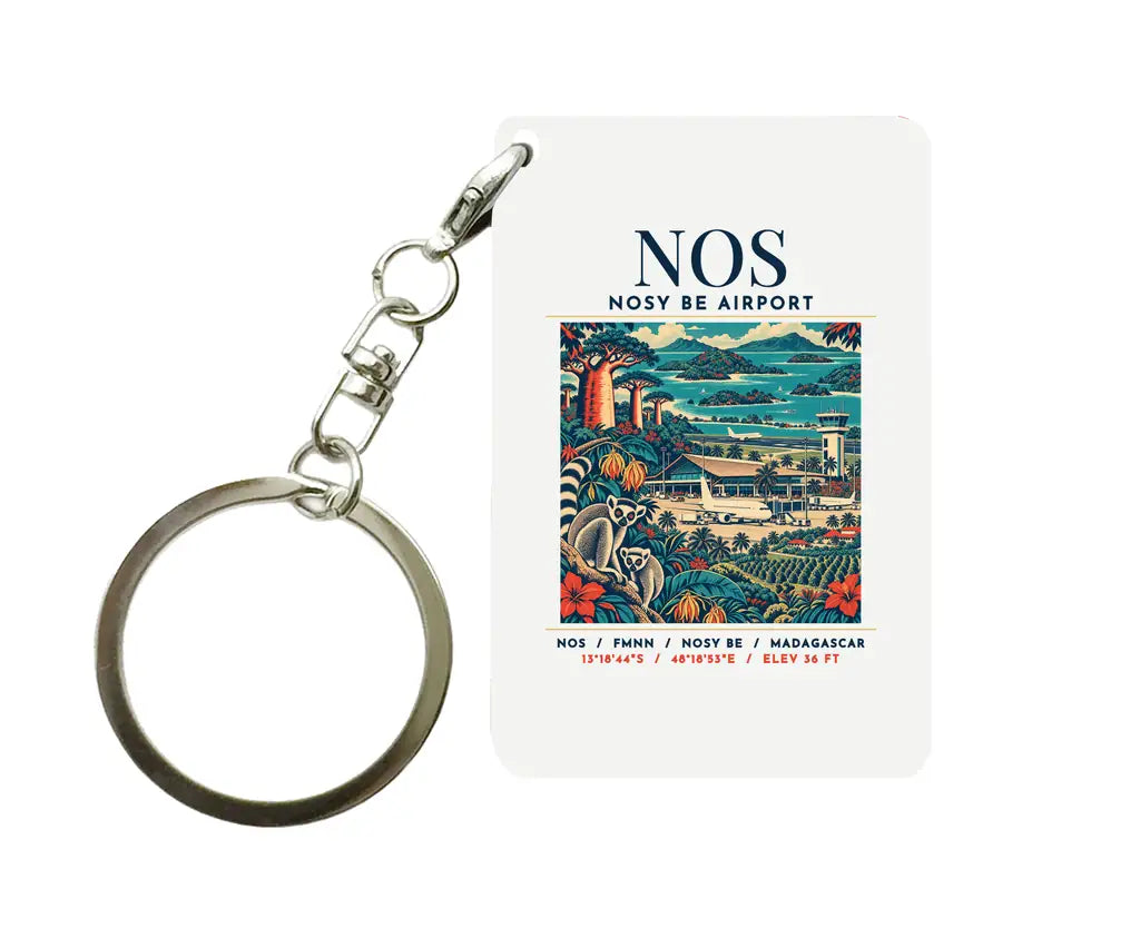 NOS - Poster - Key Chain - White