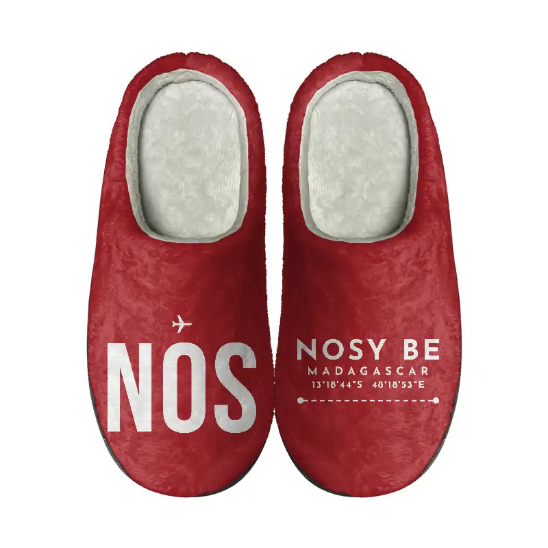 Nosy Be International Airport (NOS) Slippers & Flip Flops - Slippers - Cotton - Code - Different - Red