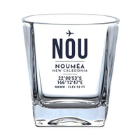 Thumbnail for Nouméa–La Tontouta International Airport (NOU) Glasses - ID Tag - Whiskey Glass