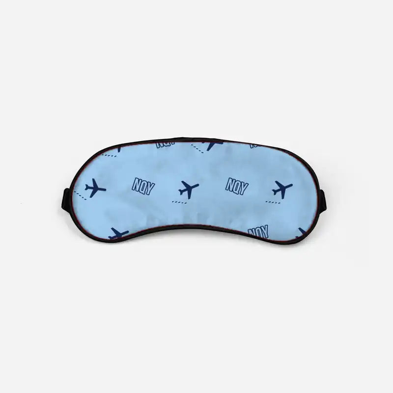 Cornwall Airport Newquay (NQY) Sleep Masks - Sleep Mask - Pattern - Light Blue
