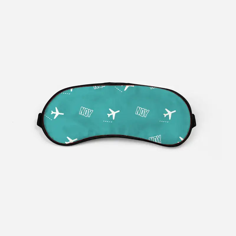Cornwall Airport Newquay (NQY) Sleep Masks - Sleep Mask - Pattern - Turquoise