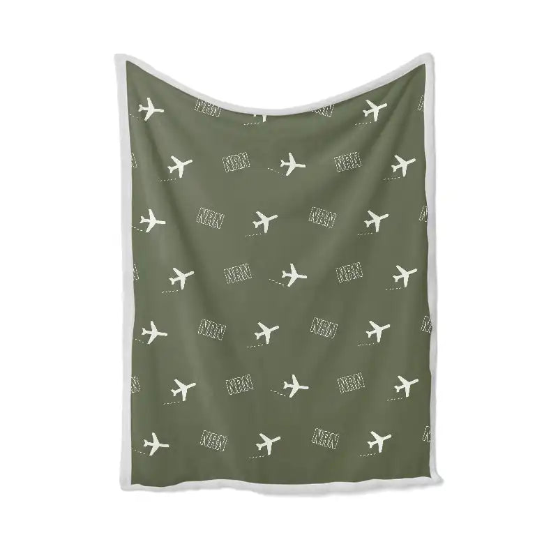 Weeze Airport (NRN) Bedding Sets & Blankets - Blanket - Pattern - Green Army