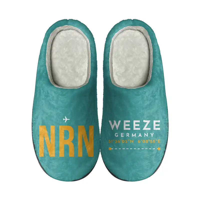 Weeze Airport (NRN) Slippers & Flip Flops - Slippers - Cotton - Code - Different - Turquoise