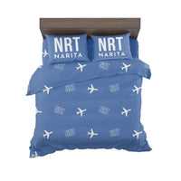 Thumbnail for Tokyo Narita International Airport (NRT) Bedding Sets & Blankets - Bedding Set - Pattern - Blue