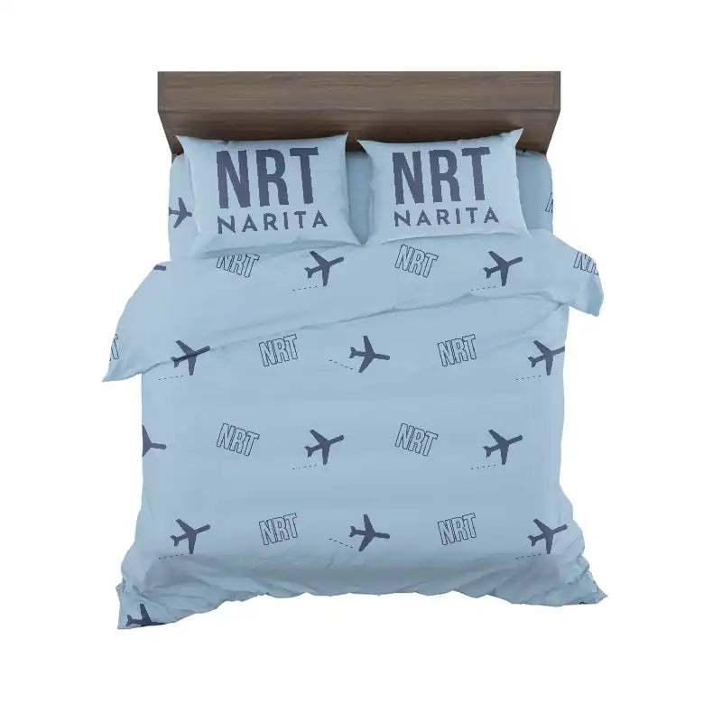 Tokyo Narita International Airport (NRT) Bedding Sets & Blankets - Bedding Set - Pattern - Light Blue