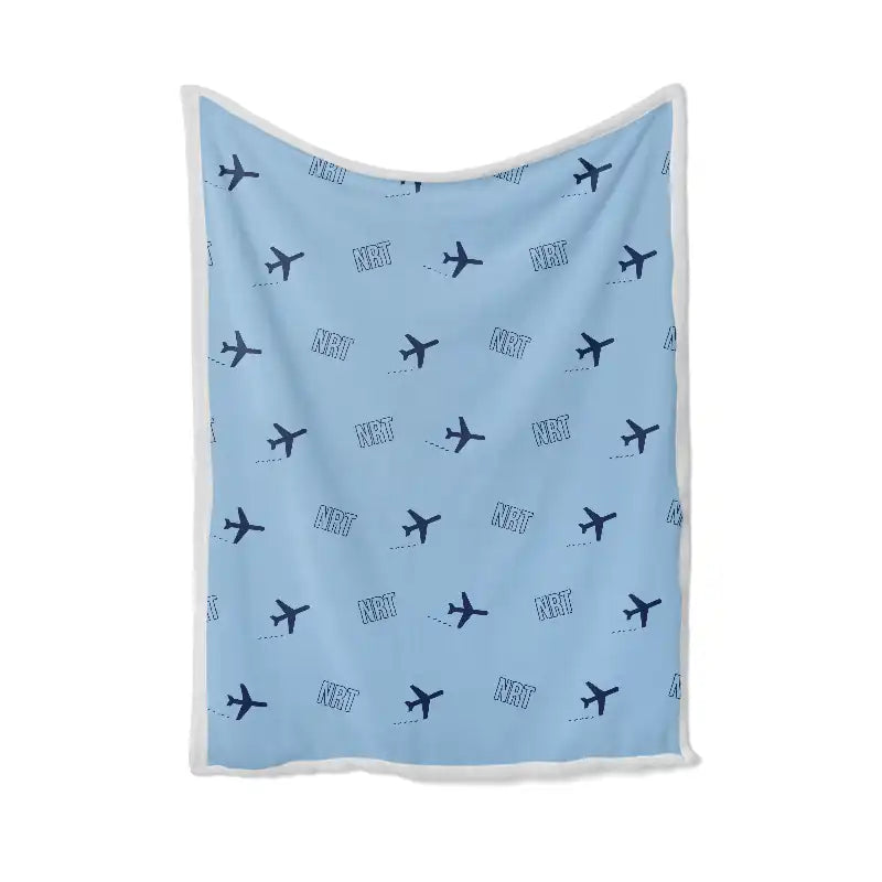 Tokyo Narita International Airport (NRT) Bedding Sets & Blankets - Blanket - Pattern - Light Blue