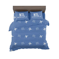 Thumbnail for Newcastle Airport (NTL) Bedding Sets & Blankets - Bedding Set - Pattern - Blue