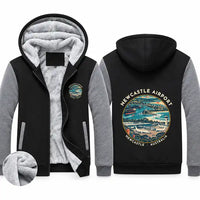Thumbnail for Newcastle Airport (NTL) Zipped Sweatshirts - Badge - Black & Gray