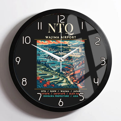 NTQ - Poster - Wall Clock Framed - Black