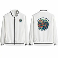 Thumbnail for Nuremberg Airport (NUE) Stylish Jackets - Baseball Collar - Badge - White
