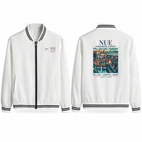 Thumbnail for Nuremberg Airport (NUE) Stylish Jackets - Baseball Collar - Poster - White