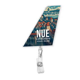 Nuremberg Airport (NUE) Tail Shape Retractable ID Card Badge