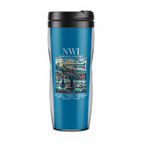Thumbnail for Norwich Airport (NWI) Travel Mugs - Poster - Plastic (No Holder) - Light Blue