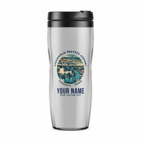 Thumbnail for Stockholm Skavsta Airport (NYO) Travel Mugs - Badge + Name - Plastic (No Holder) - Light Gray