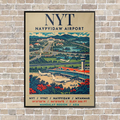 NYT - Poster - Canvas Framed - Beige