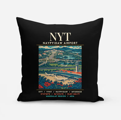 NYT - Poster - Pillow - Black