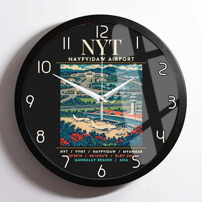 NYT - Poster - Wall Clock Framed - Black