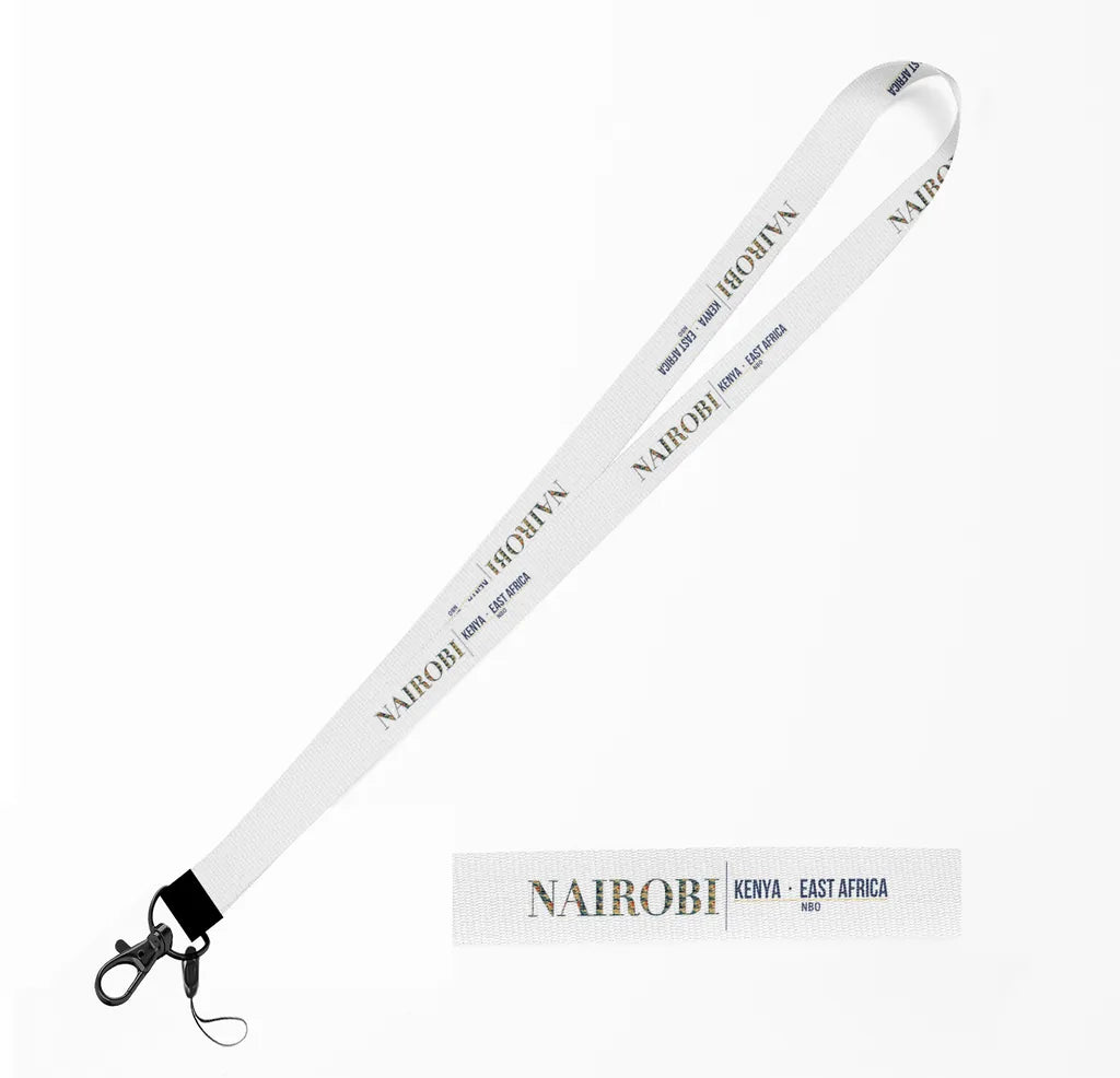 Nairobi City Series lanyard - white