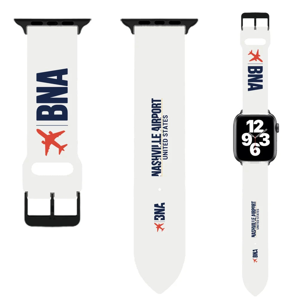 WBV6 | Nashville International Airport BNA | White (Metal Buckle)