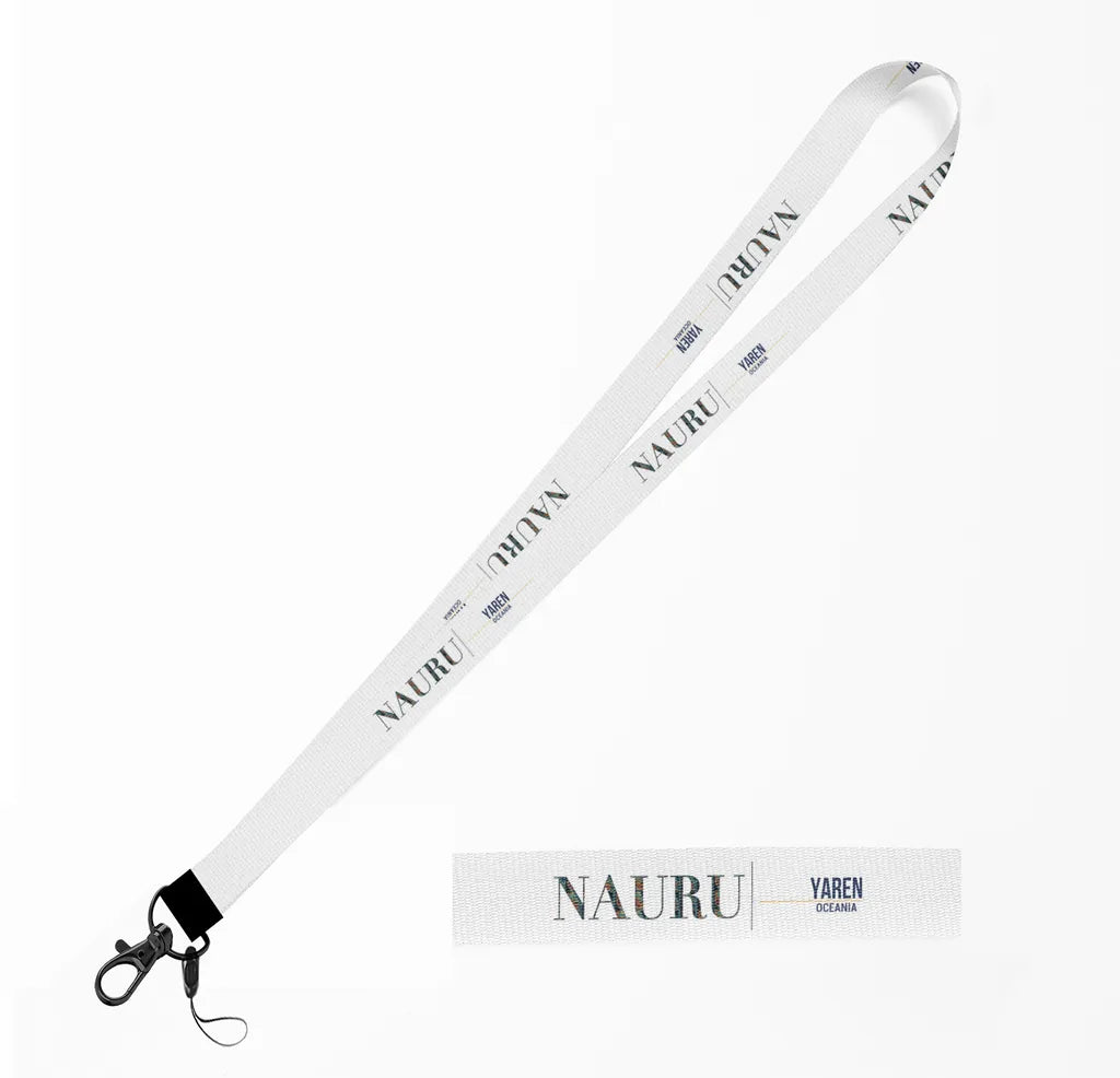 Nauru Country Series lanyard - white
