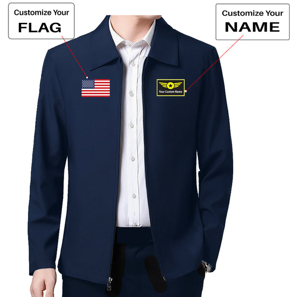 Custom Flag & Name with (Special Badge) Designed Stylish Coats