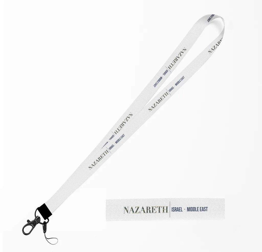 Nazareth City Series lanyard - white