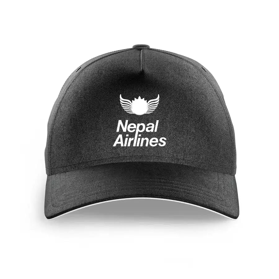 Nepal Airlines printed hat - black