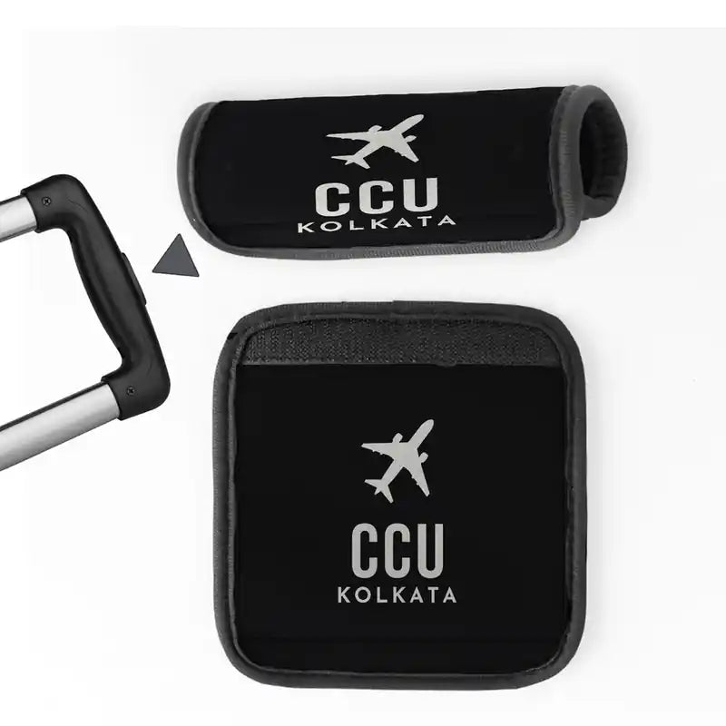 Netaji Subhash Chandra Bose International Airport Kolkata (CCU) Luggage Handle Covers - Black