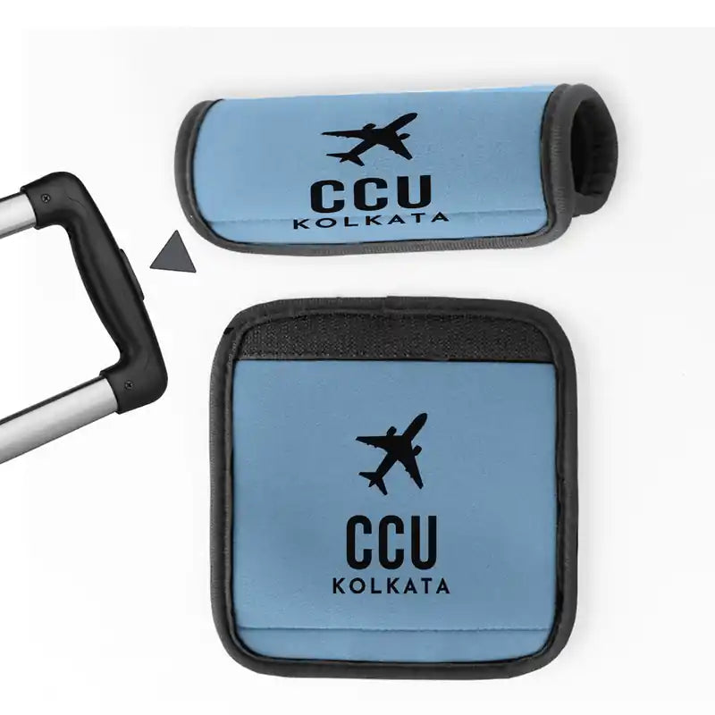 Netaji Subhash Chandra Bose International Airport Kolkata (CCU) Luggage Handle Covers - Light Blue