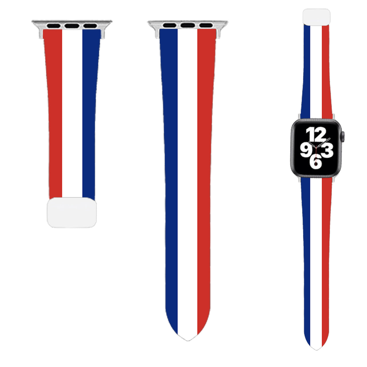 Netherlands Flag Designed Soft Silicone Apple Watch Bands