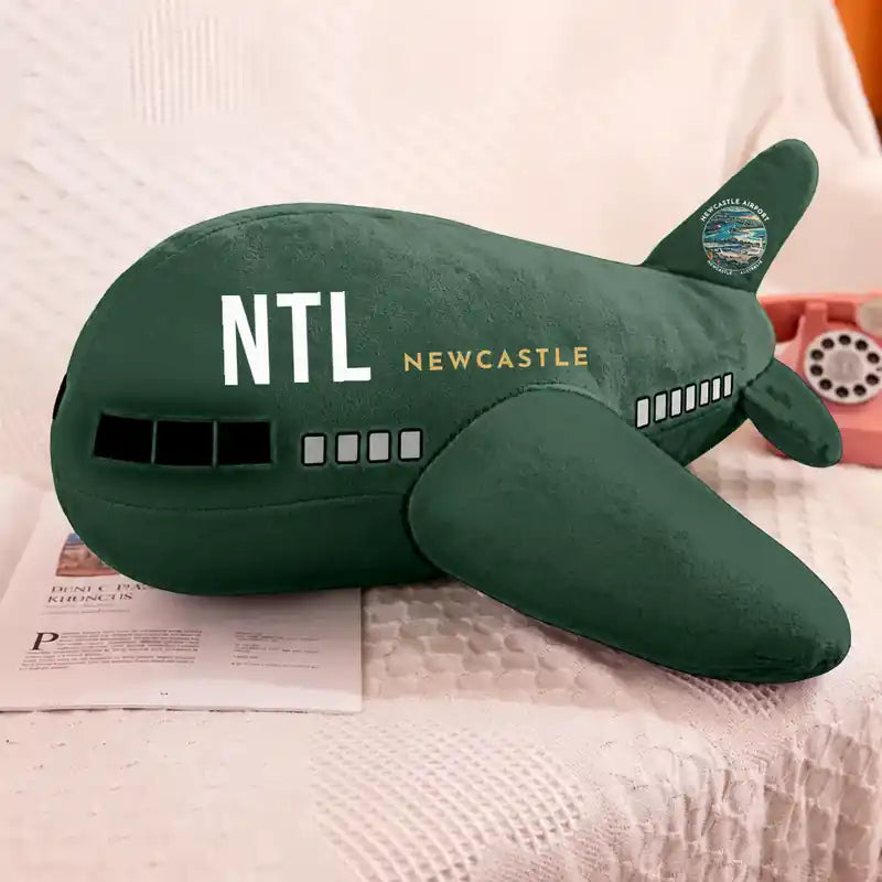 Newcastle Airport (NTL) - Airplane Pillows - Alpine Green